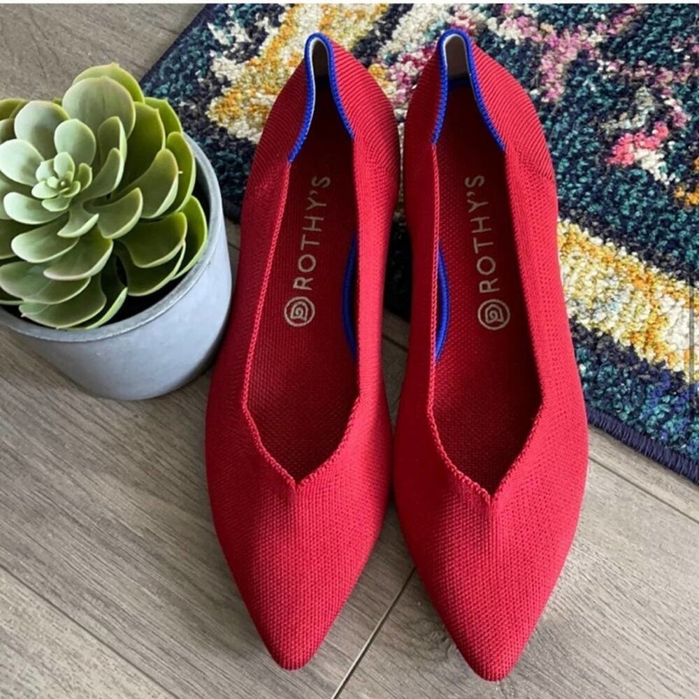Rothys the point size 8 red woman’s flat shoes